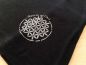 Preview: Top und Unterhemd Bambus schwarz Damen mit Blume des Lebens Motiv